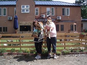 花闊歩前の家族写真