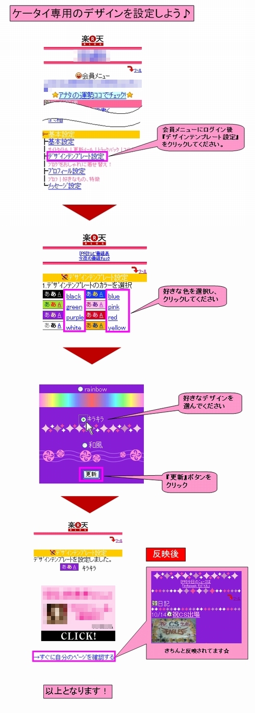 テンプレート設定