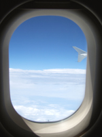 飛行機の車窓から