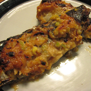 秋刀魚の味噌焼き