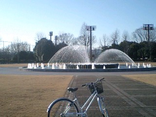 運動公園の噴水