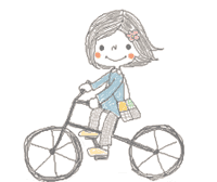 自転車にのる女の子.gif