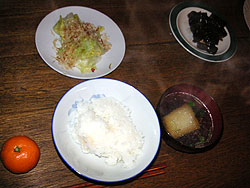 黒百合ヒュッテの朝食