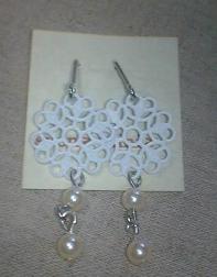 すかしパーツのピアス