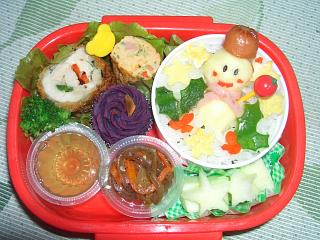 クリスマス弁当（雪だるま）