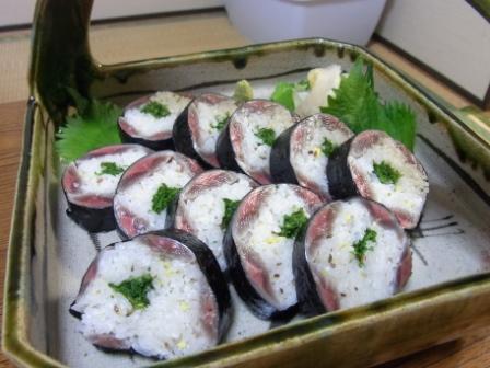 2011-12-07秋刀魚の巻き寿司