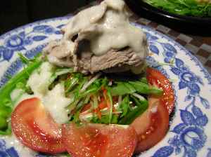 春野菜と豚しゃぶの山芋サラダ