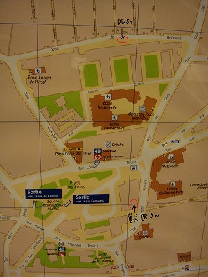 PLACE DE FETES周辺地図