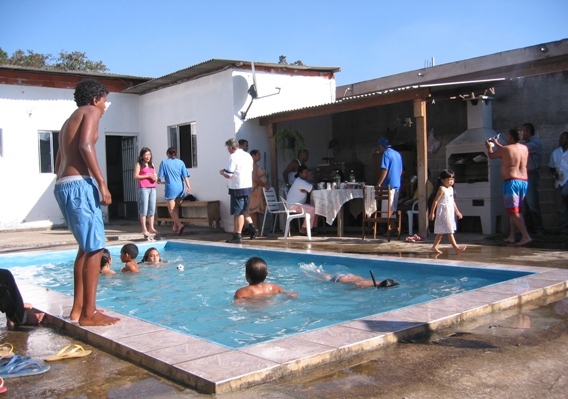 na beila  da piscina