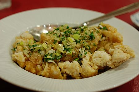 鶏唐揚げの香味野菜ソース