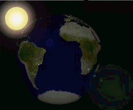 太陽を隠す地球の動画