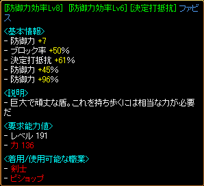 Drop防率140％ファビス