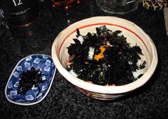 ハラス玉緒かけご飯