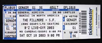 サンフランシスコ チケット