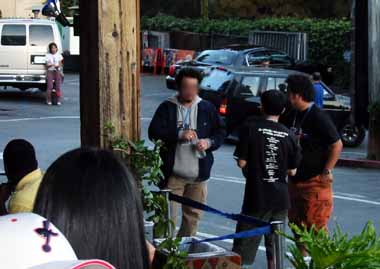 スタッフと行列