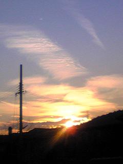 夕方の空の景色