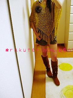 しまむーポンチョ×キャメル