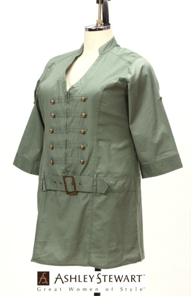 ナポレオン風金ボタンワンピース