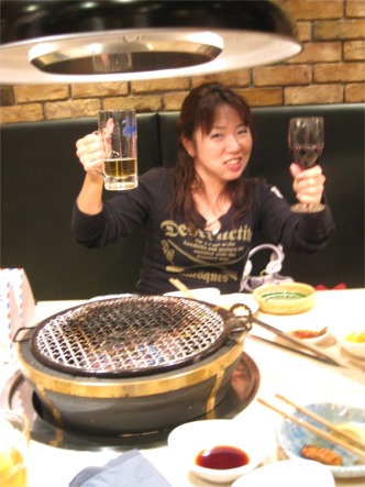 右ビール左ワイン