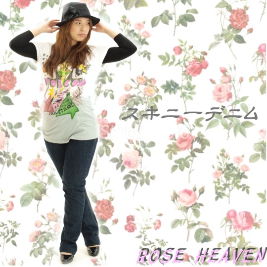 ROSE HEAVENスキニーストレートデニムパンツ