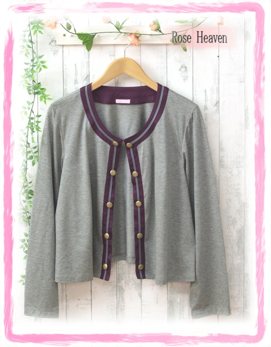 ROSE HEAVEN ノーカラーカーディガン