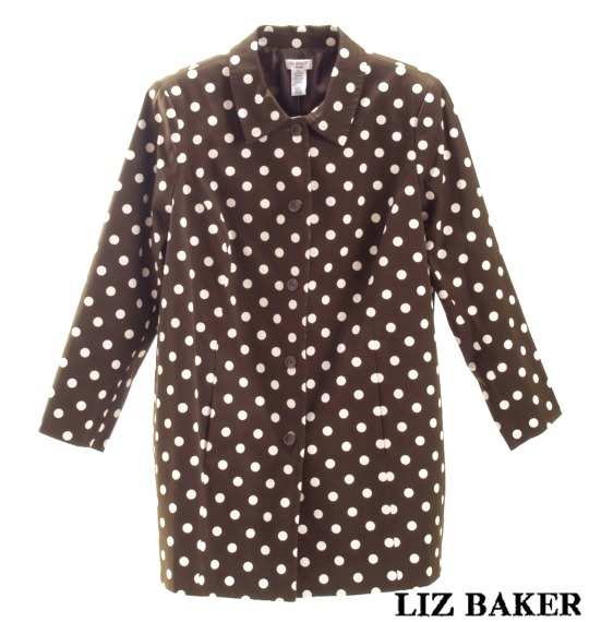 ドット柄ステンカラーコート