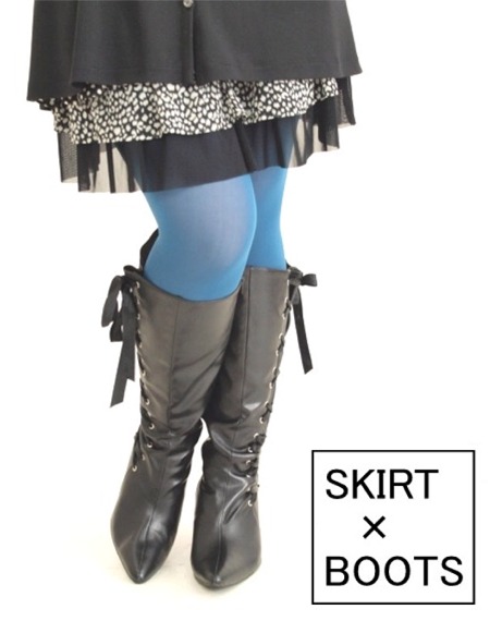 ティアードスカート×リボンブーツ