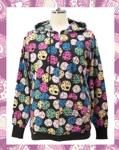 ダイス柄パーカー