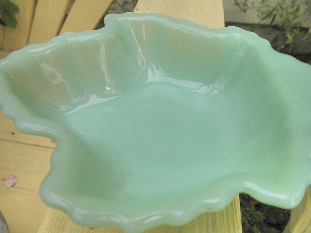 fire king jedaite maple candy dish
