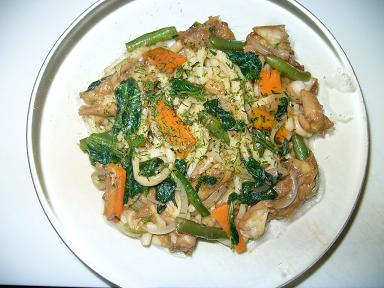 肉無し蒸しうどん