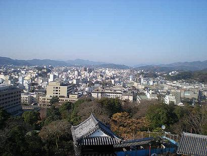 高知城からの眺め（南西方向）