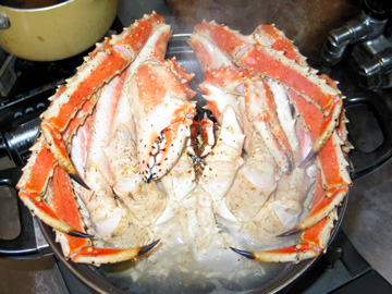 蟹が鍋に入らない