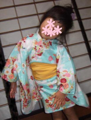 マザウェイズ浴衣セット　ミニ丈着付け