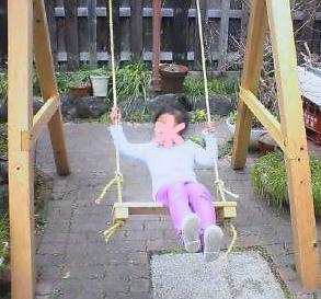 パパ手作りぶらんこ