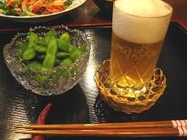 だだチャ豆とビール