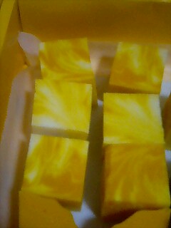 オレンジマーブル石けん