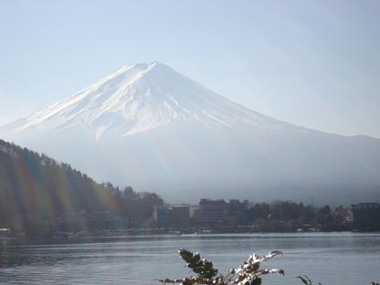 河口湖から