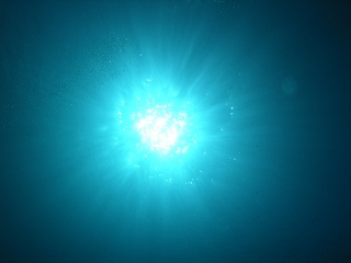 海中からの太陽