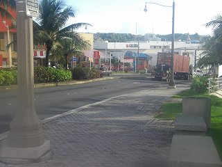 ホテル前の通り