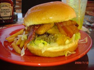 ハンバーガー積んだとこ