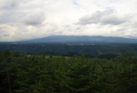 白州蒸留所の展望台から見た風景 7,30
