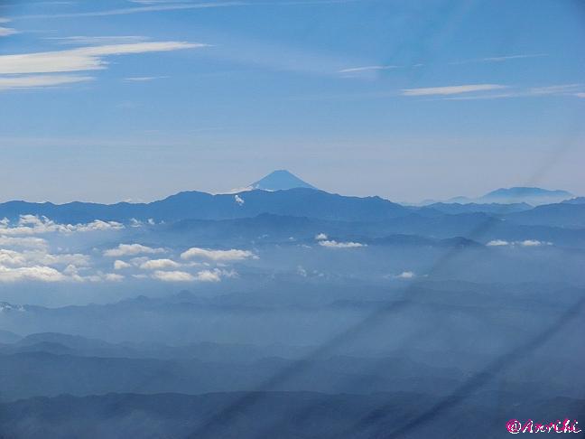 浅間山から見る富士山