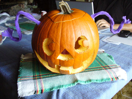 jack-o-lantern出来上がり☆