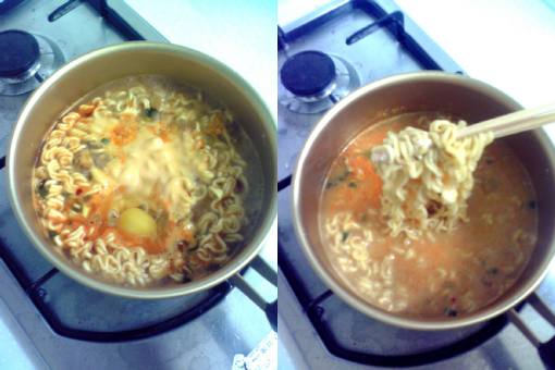 辛ラーメン調理２