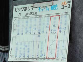 ８人グループはこのバスでウチらだけ