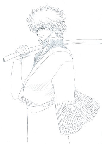 ノーマル銀さんは洞爺湖洞くんとツーショットがお約束と思い込んでる今日この頃、思いっきりベルトを描き忘れてます。(ﾟ∇^*) ﾃﾍ♪（ぇー