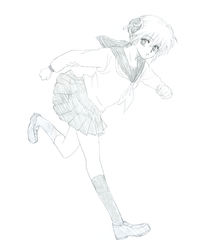 スカートとか靴とか描くのがめんどくさくなったのがもろ分かりする絵ですよね！☆（≧▽≦）☆！←ヤケクソっぽい