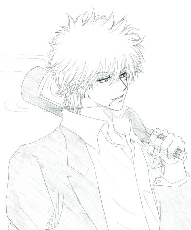 久しぶりにホストな銀さんを描いたら妙に楽しかったです。白血球王もいいけど、ホストもいいよねってことで！☆（≧▽≦）☆！