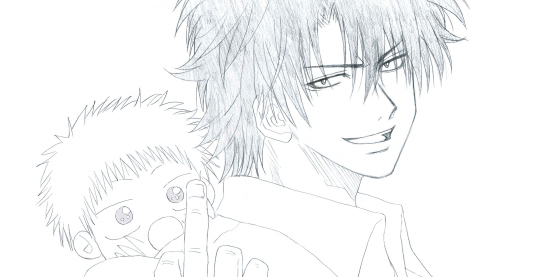 ベル坊、男鹿パパの中指に興味津々（笑）