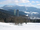 ザ・タワーが見えるゲレンデ風景